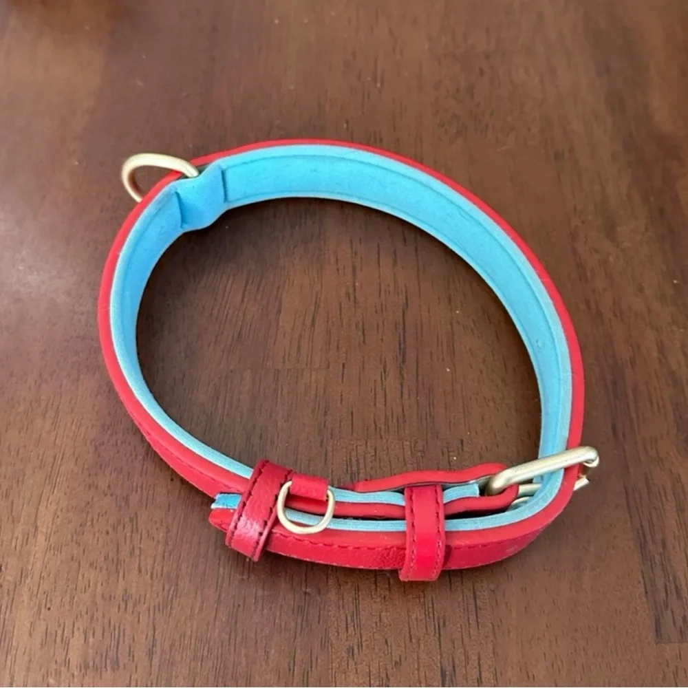 Bright Red Padded Dog Collar